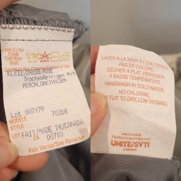 Vintage Joseph Ribkoff Halter Dress Sage Green Gold Crochet Maxi Sleeveless Gown - Picture 16 of 16